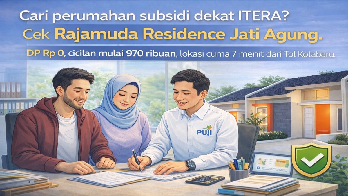 Rumah Subsidi Dekat ITERA Rajamuda Residence di Gedung Harapan Jati Agung