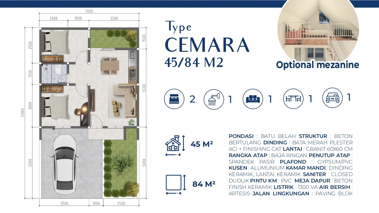 Tipe 45 Cari perumahan dekat ITERA Lampung? Rajamuda Residence Jati Agung tawarkan rumah subsidi & komersil TANPA DP (Rp 0). Lokasi strategis dekat Exit Tol. Hubungi PUJI!