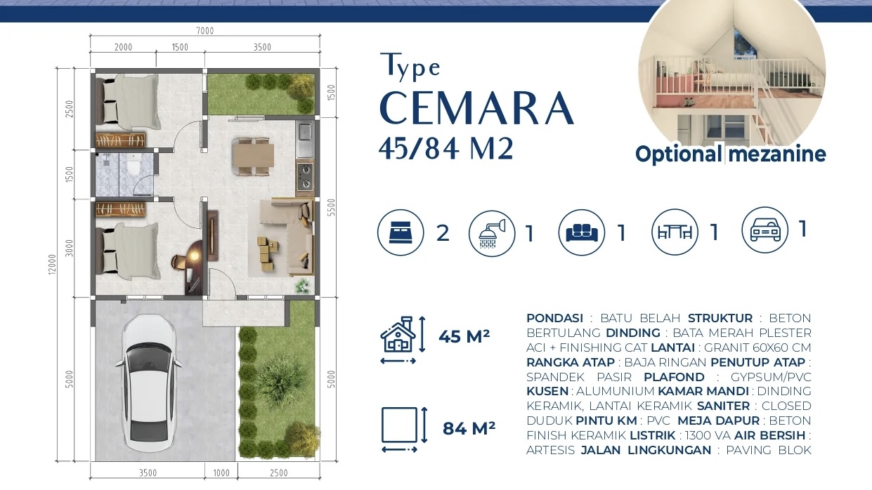 Perumahan Rajamuda Residence cluster cemara 45/84 komersil Jati Agung ITERA, Exit Tol Kotabaru Rumah tanpa DP, dekat klinik, Pasar Jatimulyo, SHM Puncak jaya Indah Puji.