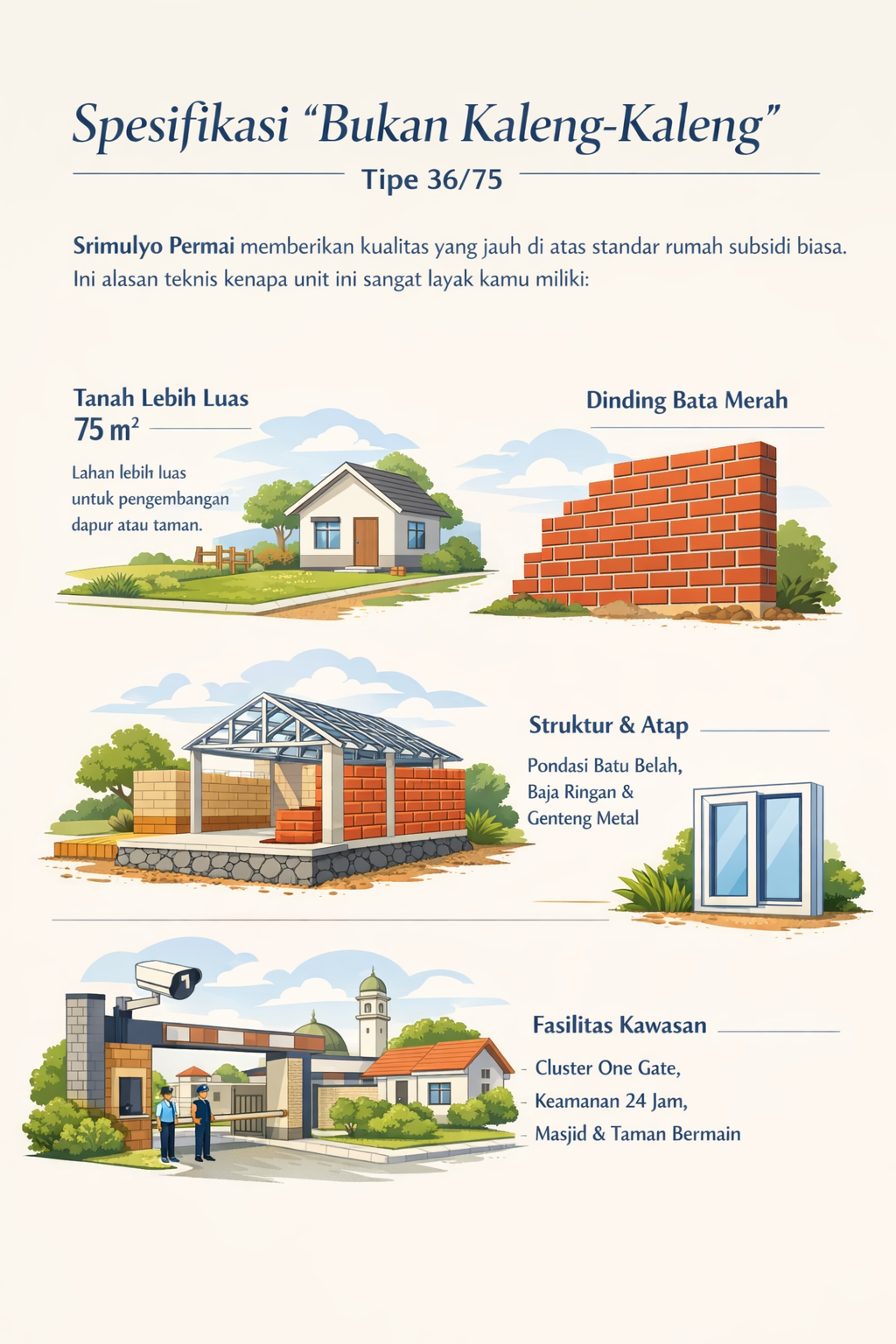 Perumahan Srimulyo Permai Negeri Sakti Pesawaran dari PUJI Puncak Jaya Indah Cocok untuk Gaji UMP Lampung 2026. Cicilan 900 Ribuan. Dekat Klinik & Warung Sayur.